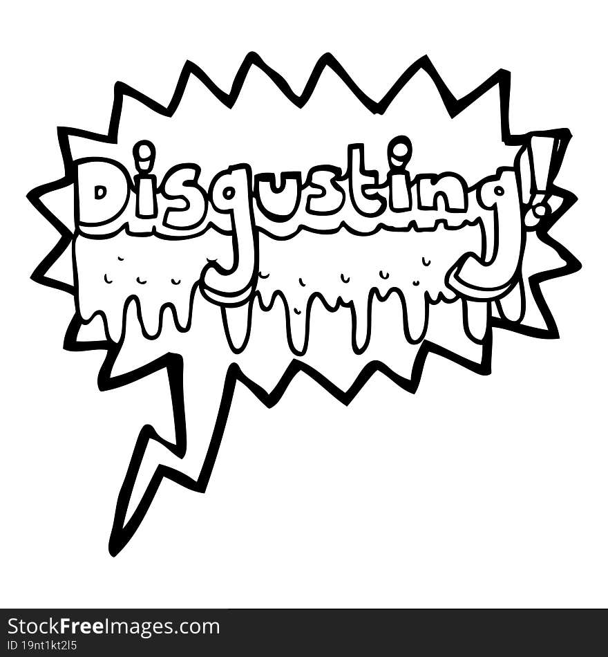 speech bubble cartoon disgusting symbol