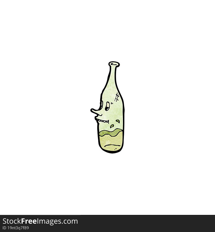 cartoon wine bottle