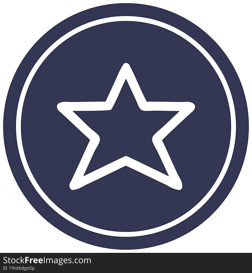 star shape circular icon