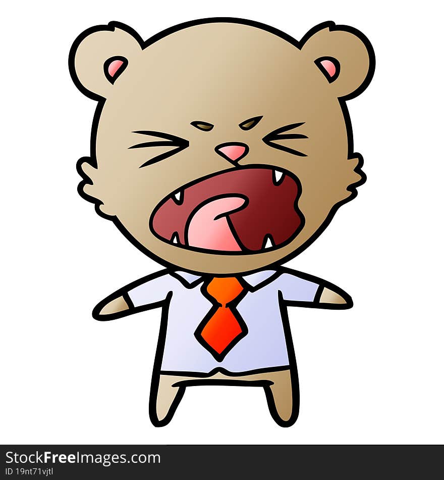 angry cartoon bear. angry cartoon bear