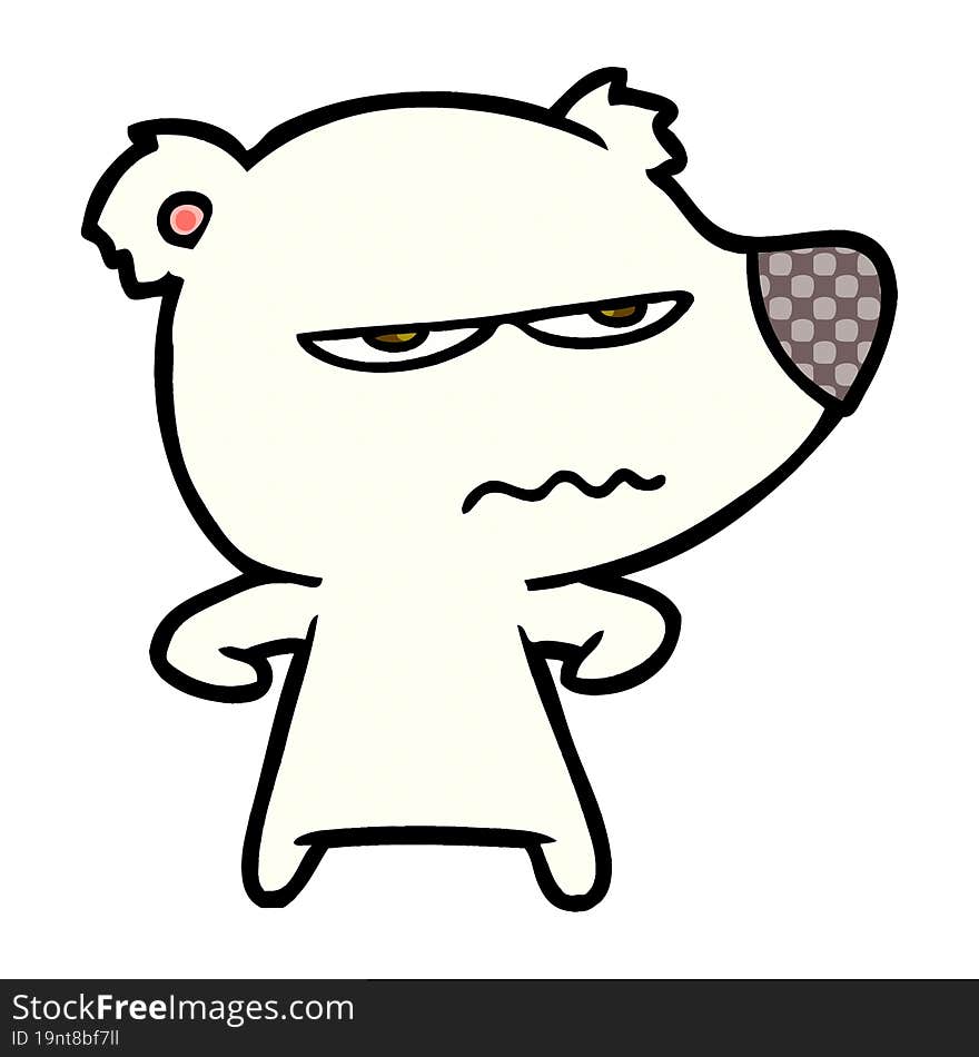 angry bear polar cartoon. angry bear polar cartoon