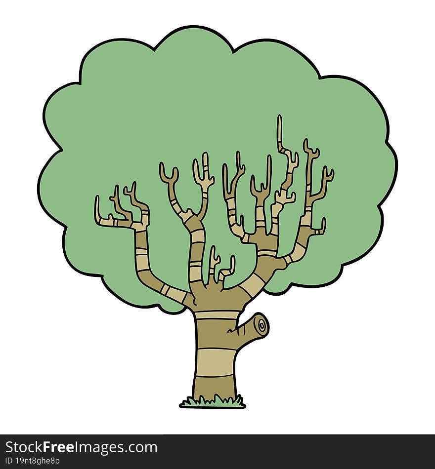 cartoon tree. cartoon tree