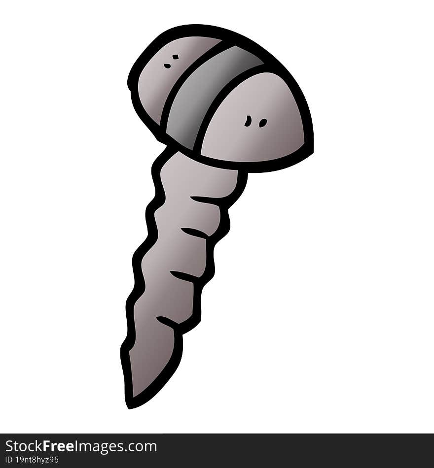 Cartoon Doodle Of A Screw