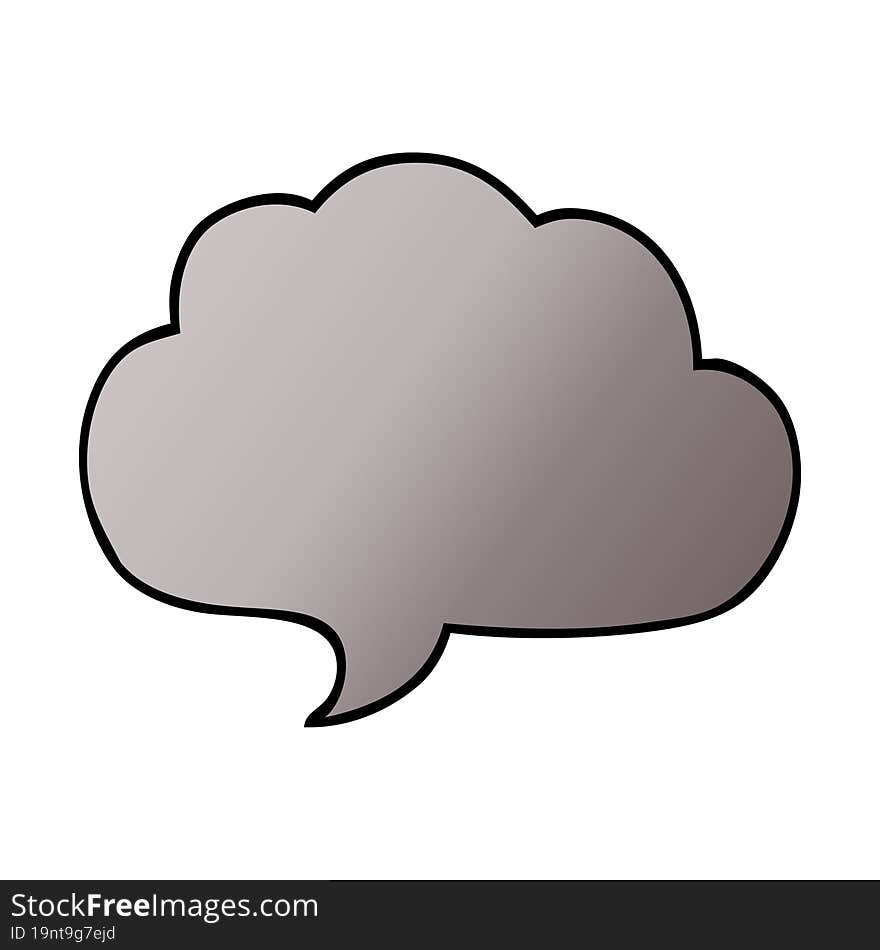 cartoon doodle grey speech bubble