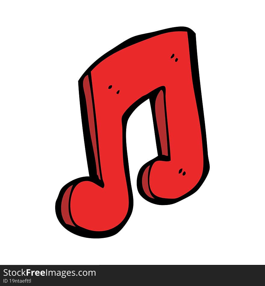 cartoon musical note