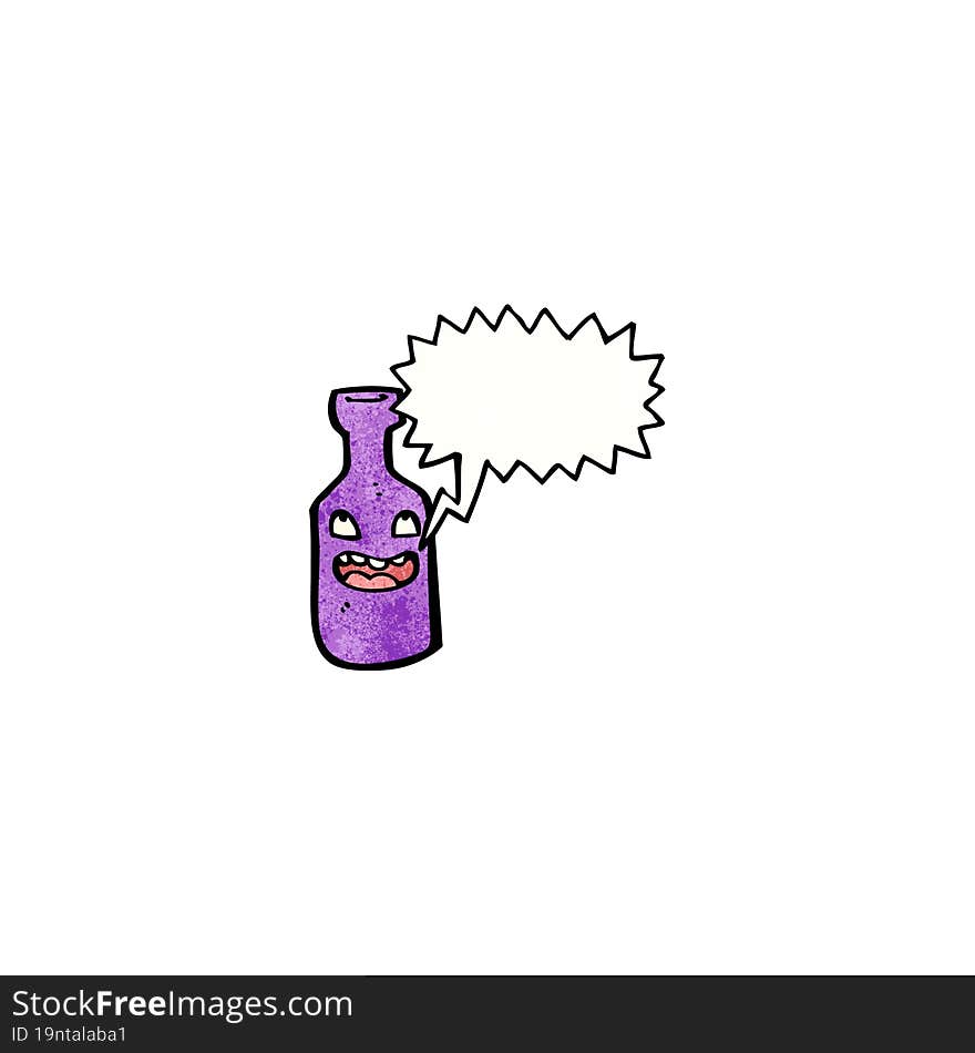 happy cartoon bottle