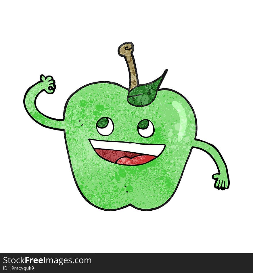 textured cartoon apple