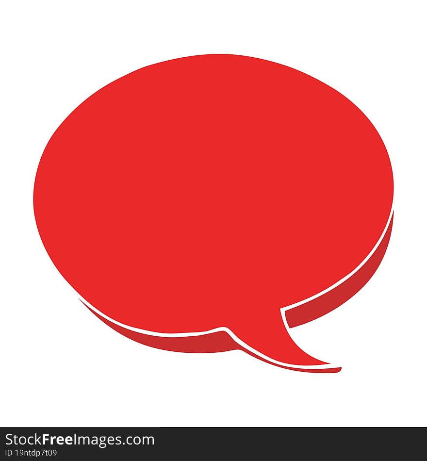 cartoon doodle red speech bubble