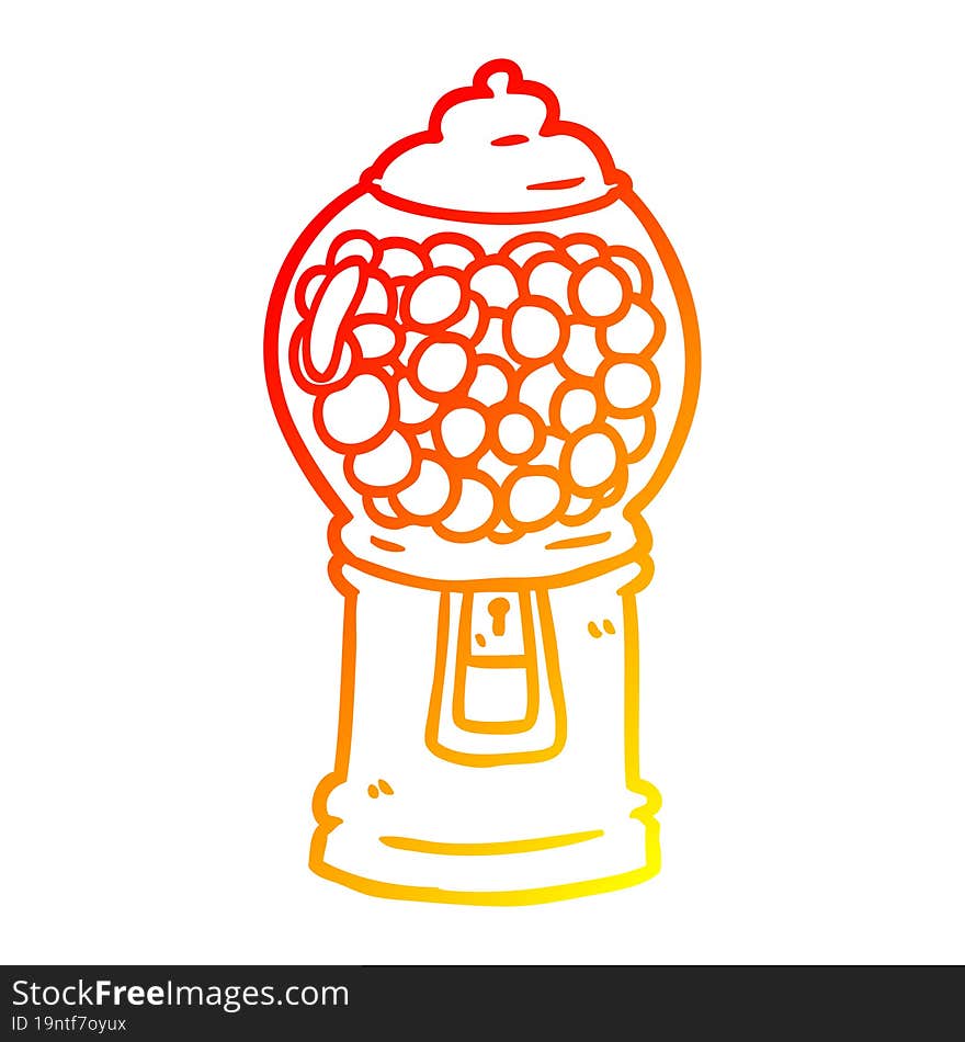 warm gradient line drawing gumball machine