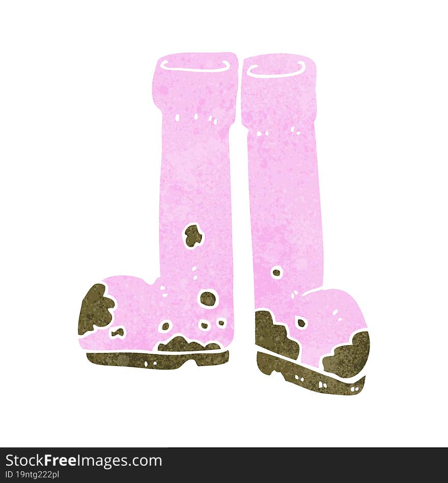 cartoon muddy boots