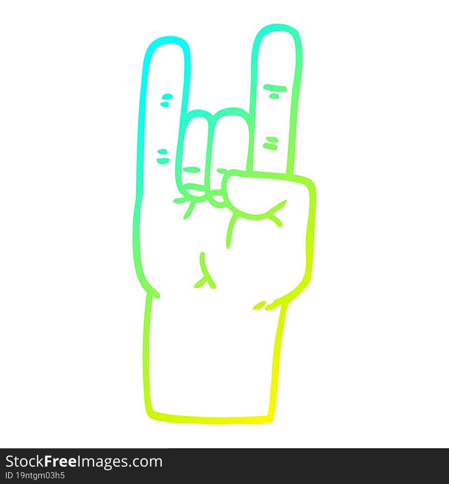 cold gradient line drawing cartoon