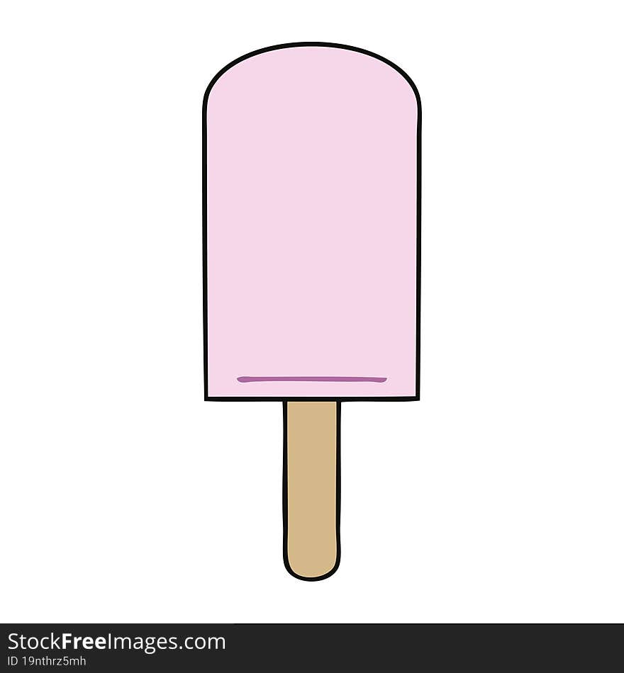 quirky hand drawn cartoon ice lolly