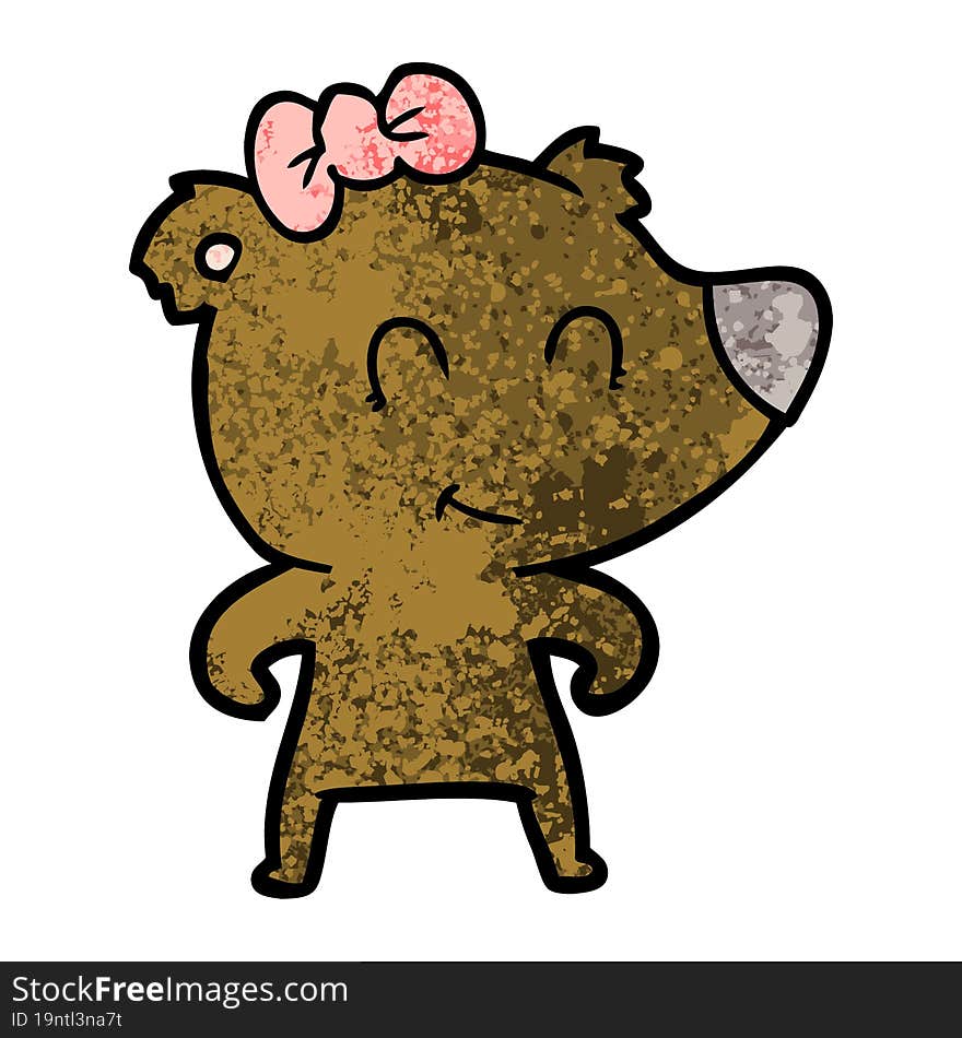 female bear cartoon. female bear cartoon