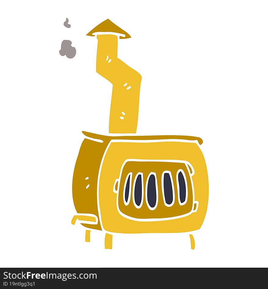 cartoon doodle old wood burner