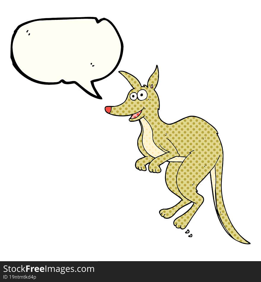 comic book speech bubble cartoon kangaroo