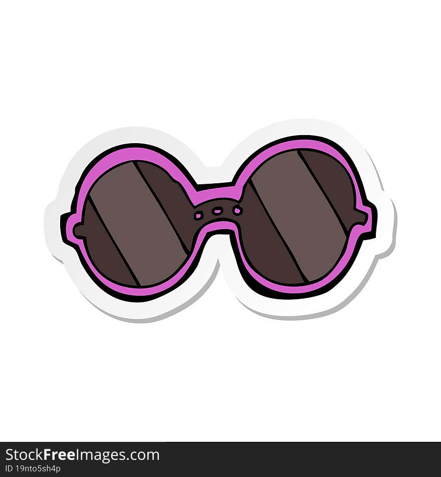 sticker of a cartoon sunglasses