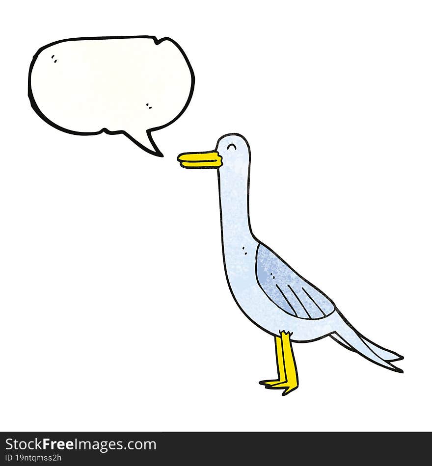 speech bubble textured cartoon bird