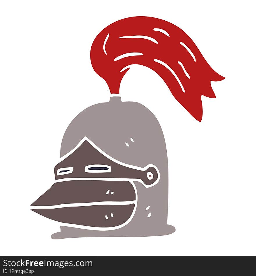 cartoon doodle knight helmet