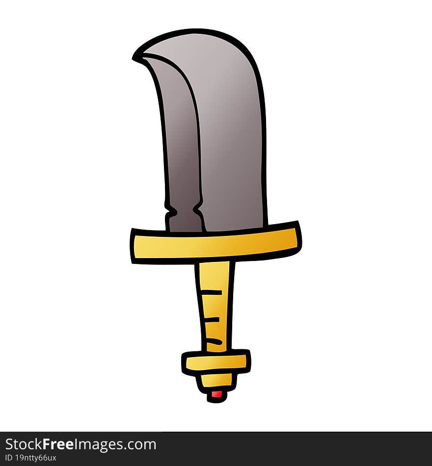 Cartoon Doodle Old Dagger