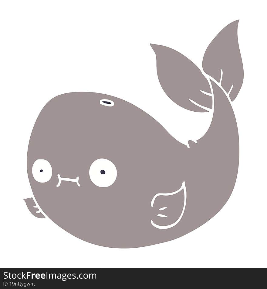 Cartoon Doodle Whale