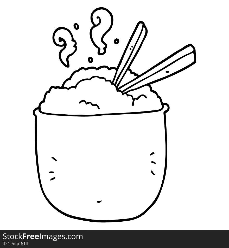 cartoon bowl of rice