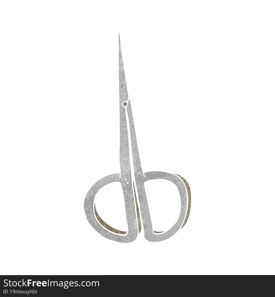 retro cartoon nail scissors