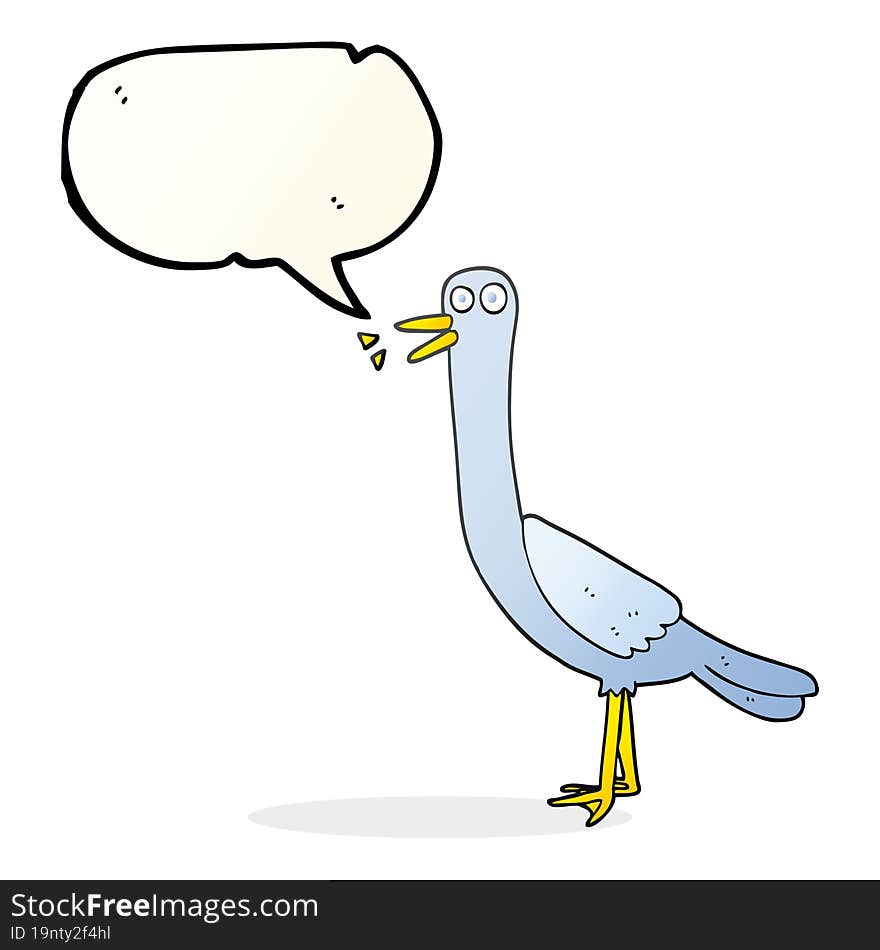 Speech Bubble Cartoon Bird