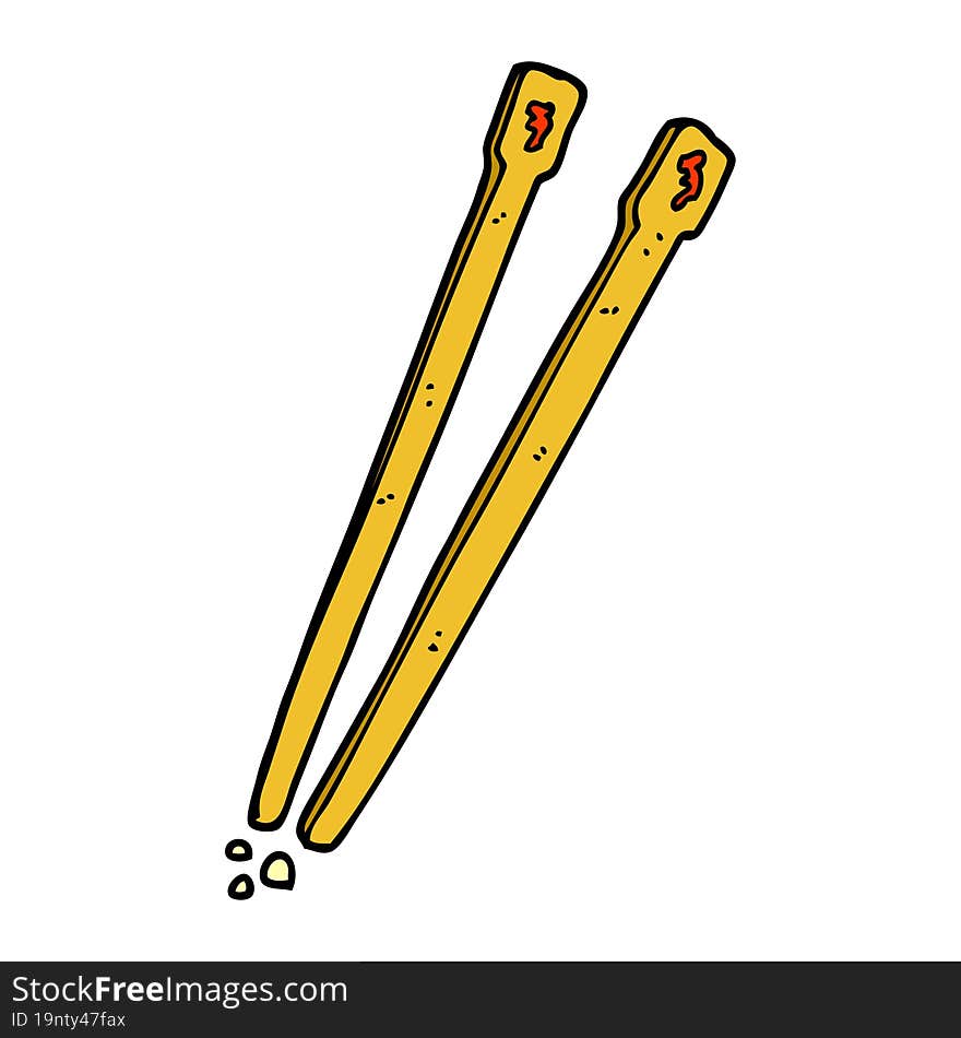 Cartoon Doodle Chop Sticks