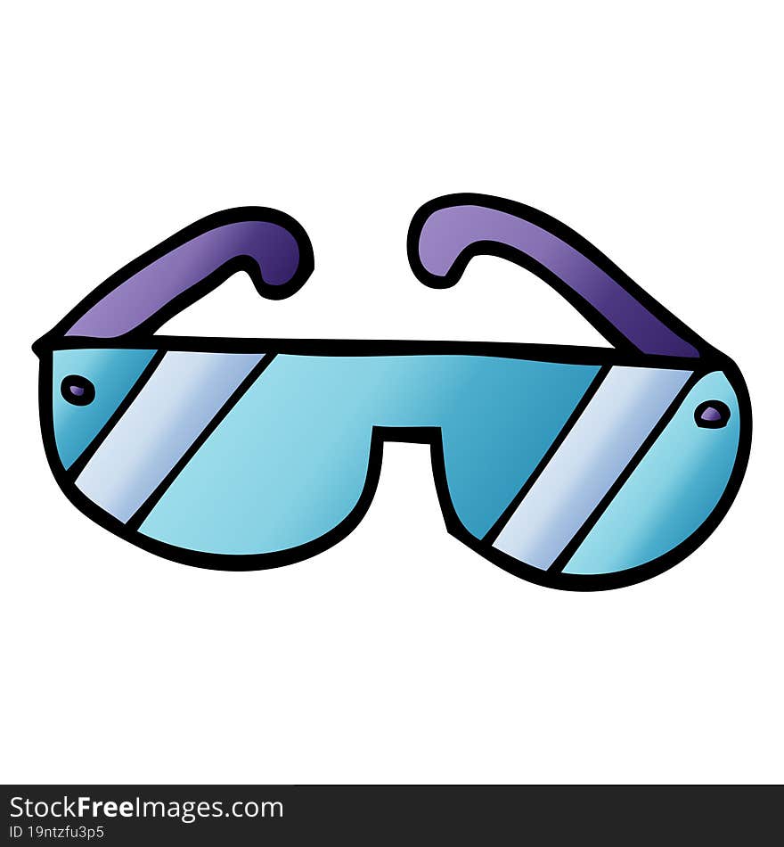 cartoon doodle safety glasses