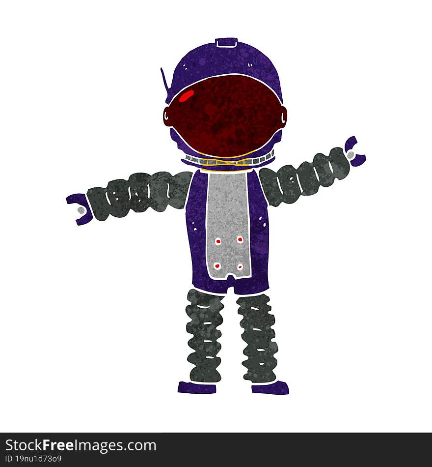 cartoon astronaut