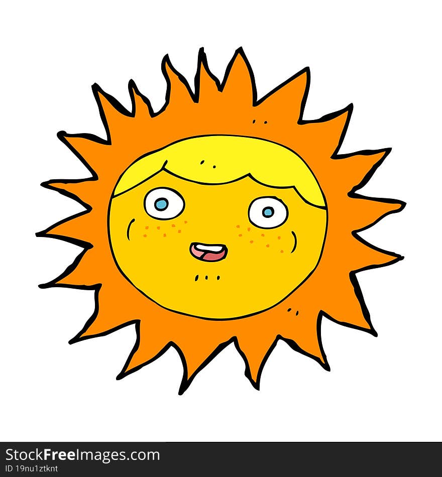 sun cartoon character