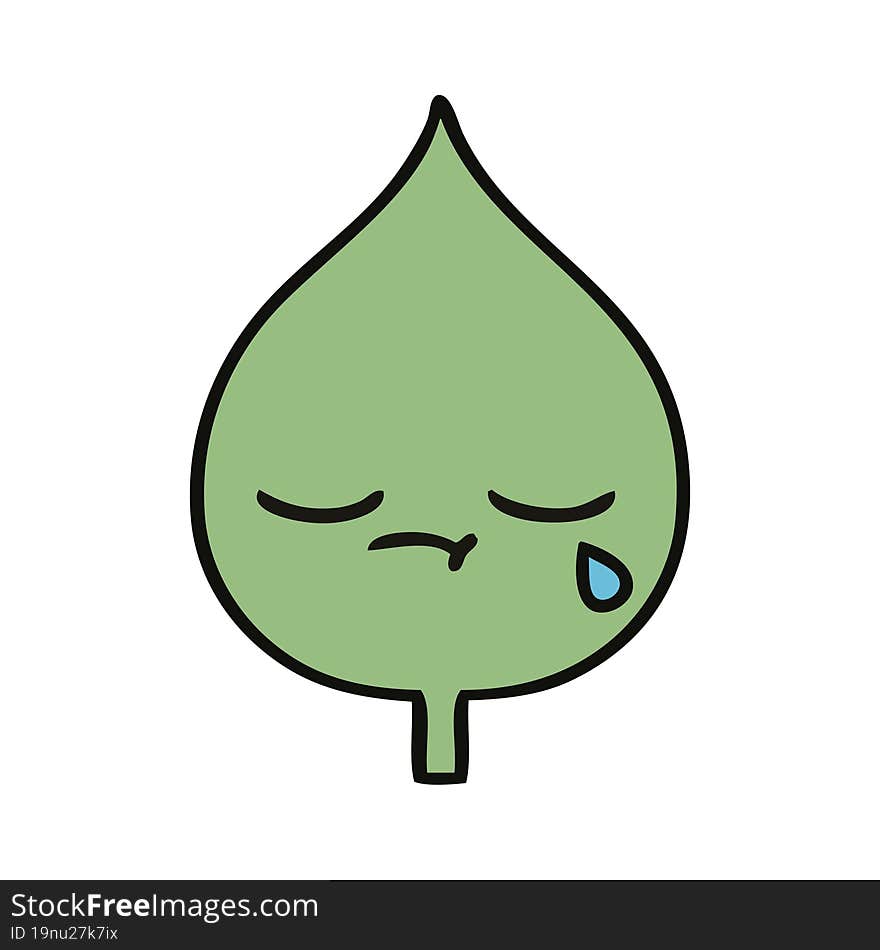 Cute Cartoon Expressional Leaf