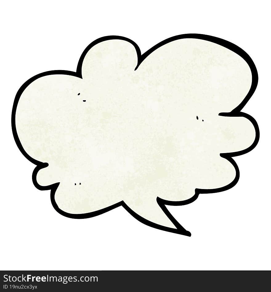 textured cartoon speech bubble