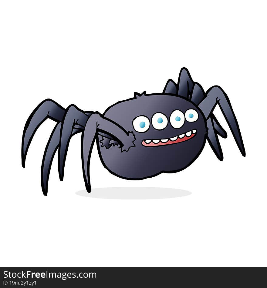 Cartoon Spooky Spider