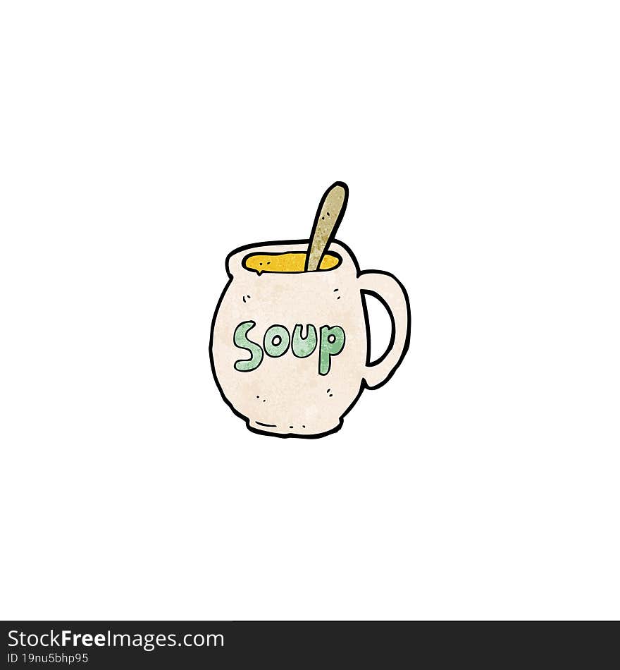 cartoon big soup mug