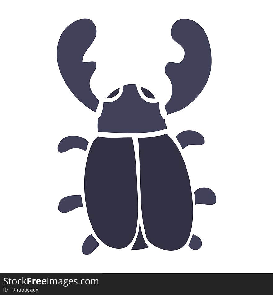 cartoon doodle huge beetle