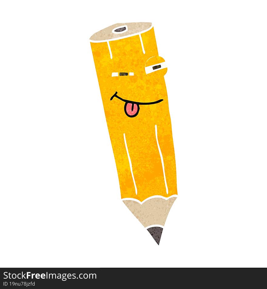 Sly Retro Cartoon Pencil