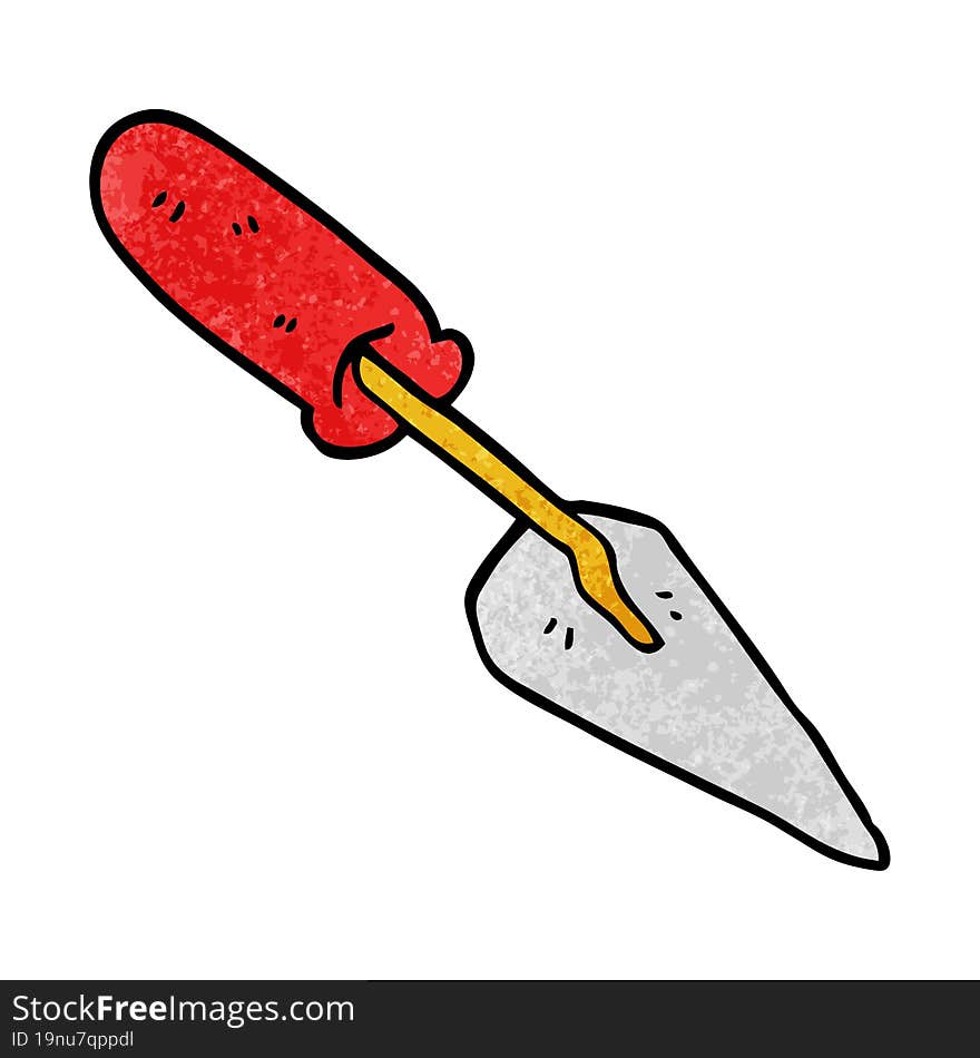 cartoon doodle trowel