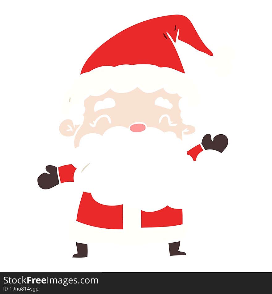 flat color style cartoon santa claus