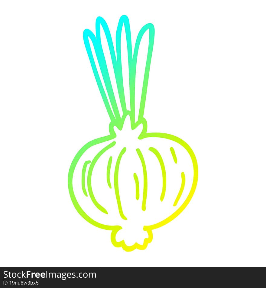 cold gradient line drawing cartoon onion