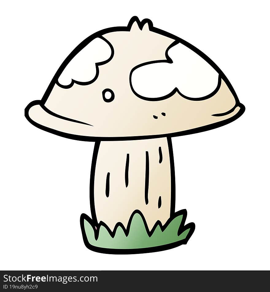 cartoon doodle wild mushroom