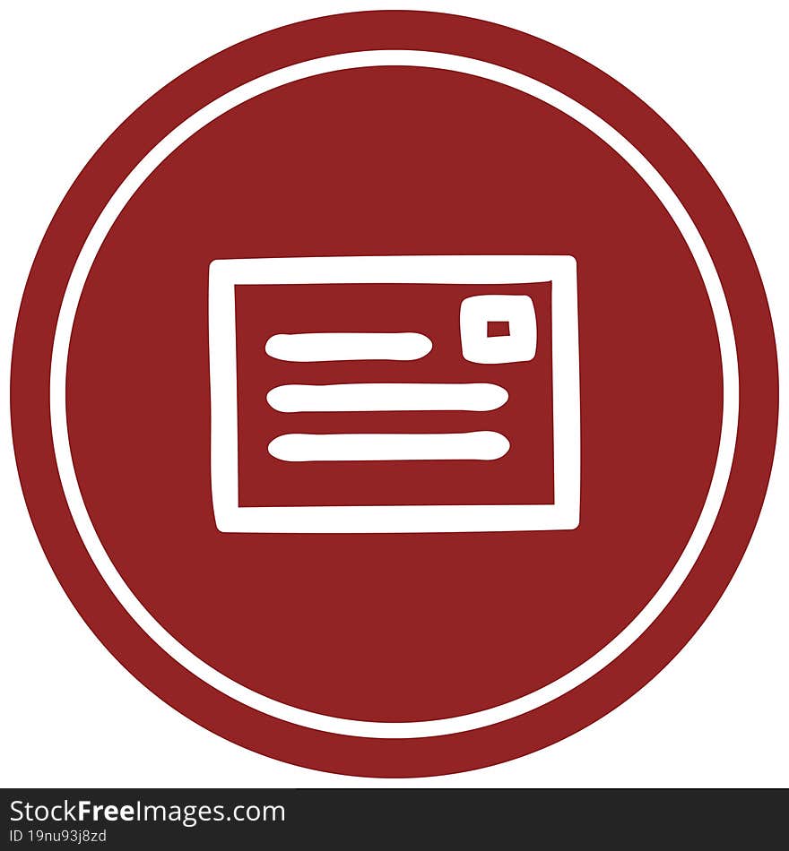 Envelope Letter Circular Icon