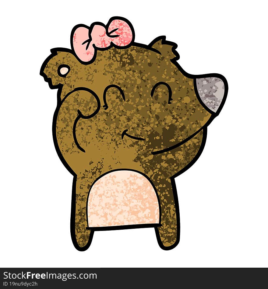 female bear cartoon. female bear cartoon