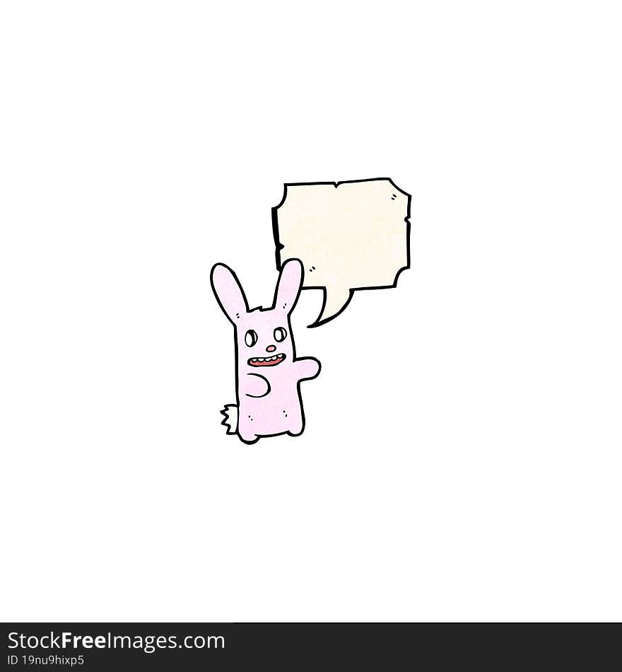 cartoon pink rabbit