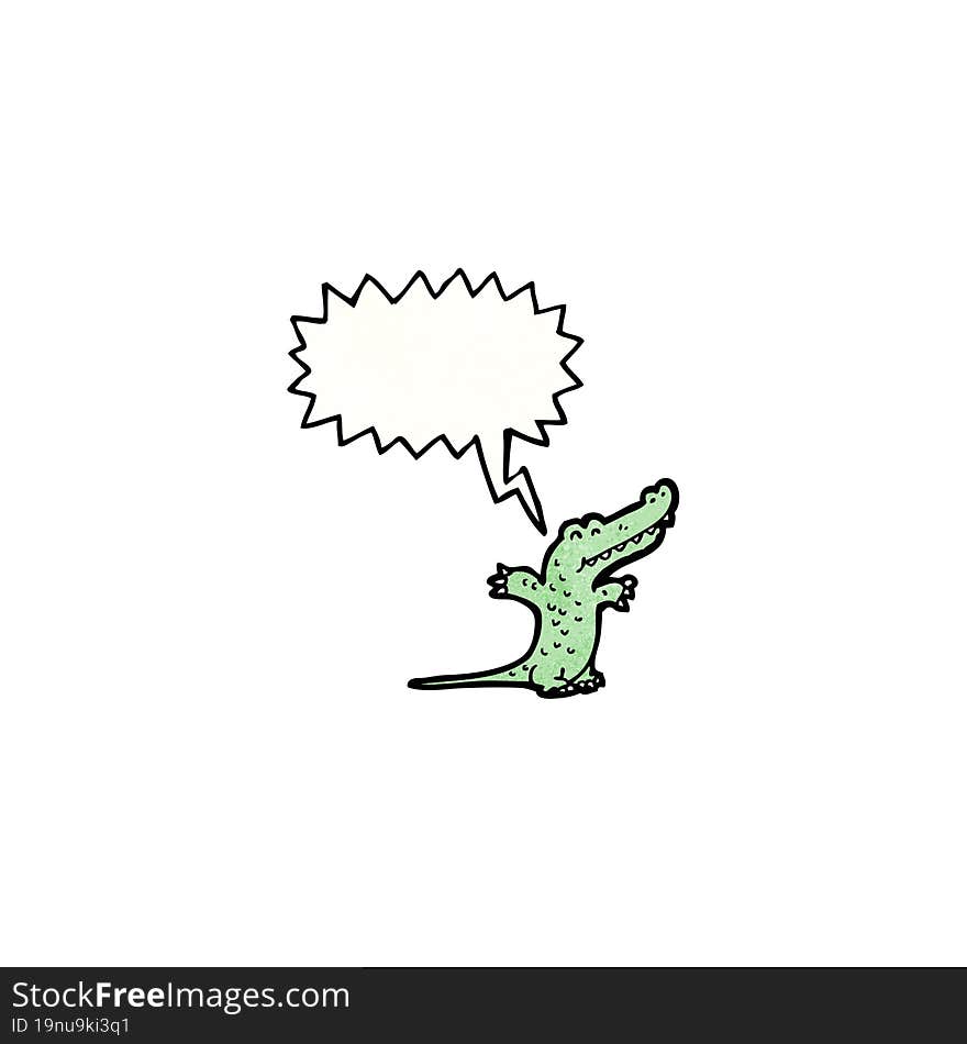 little cartoon crocodile