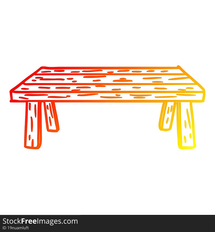 warm gradient line drawing wooden table