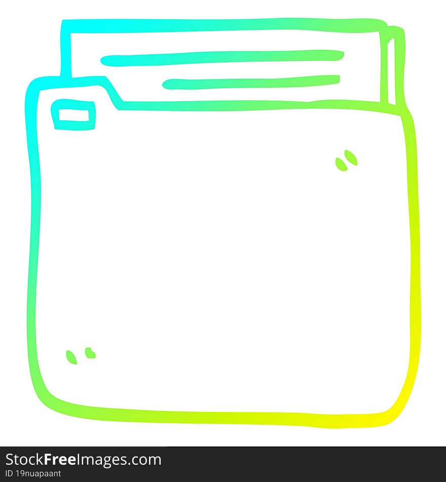 cold gradient line drawing cartoon file