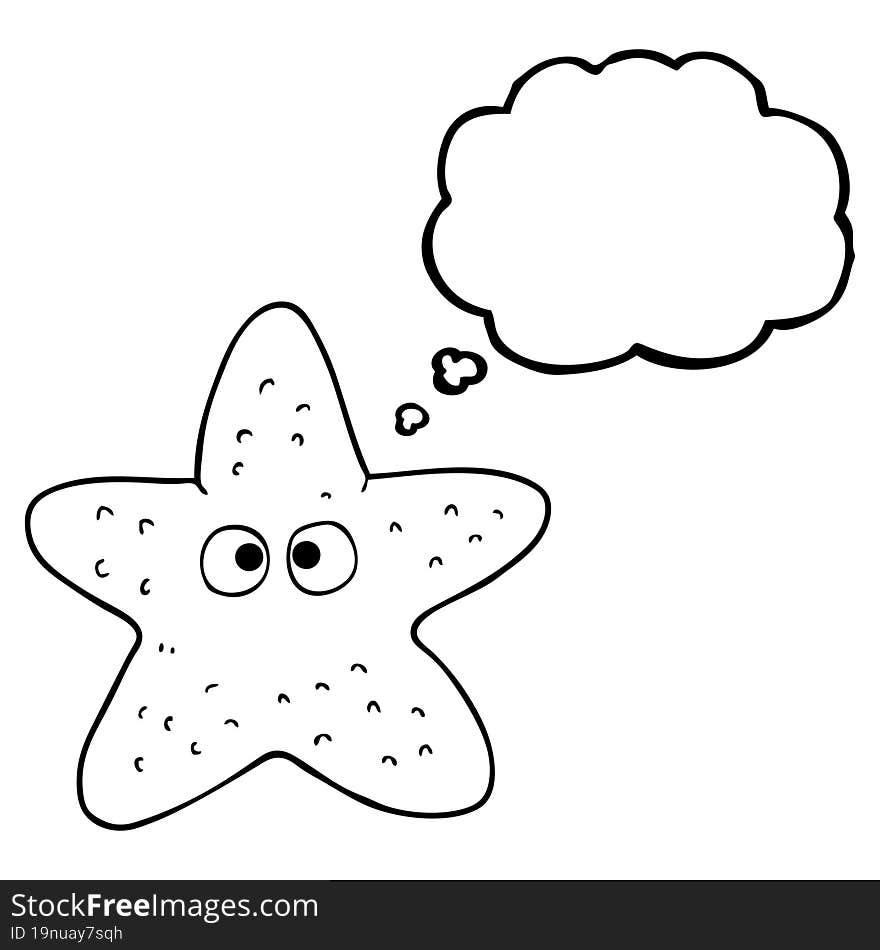 thought bubble cartoon starfish