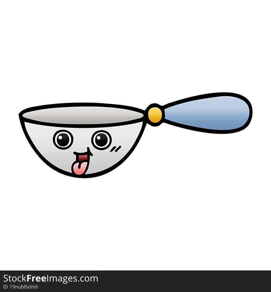 gradient shaded cartoon measuring spoon