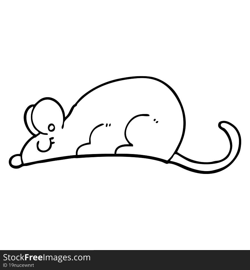 black and white cartoon rat